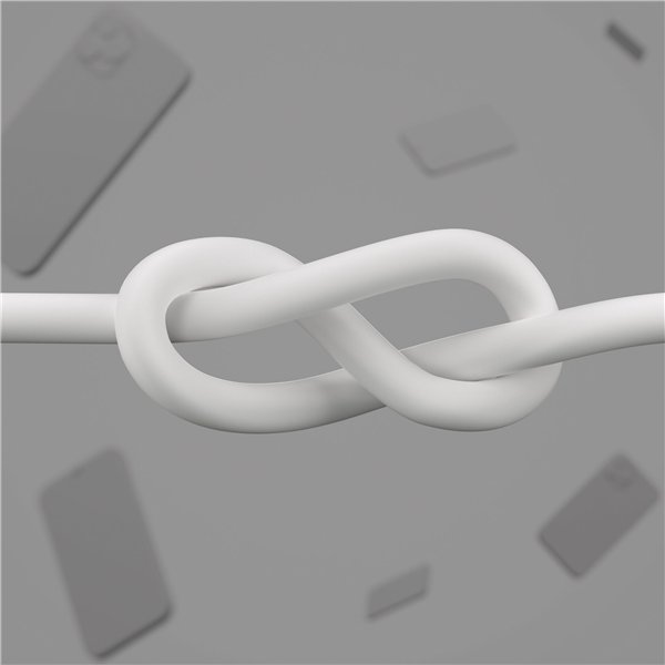 Belkin Flex Lightning/USB-C 15W 3m, mfi, 15W, bian. CAA009bt3MWH