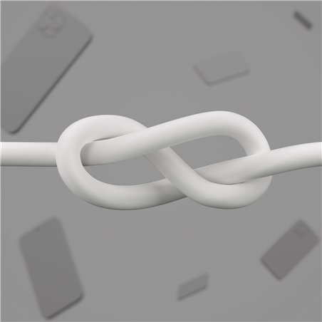 Belkin Flex Lightning/USB-C 15W 3m, mfi, 15W, bian. CAA009bt3MWH