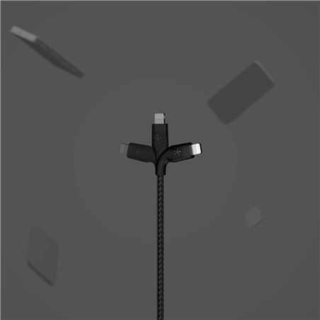 Belkin Flex Lightning/USB-C 15W 3m mfi.cert.nero CAA011bt3MBK
