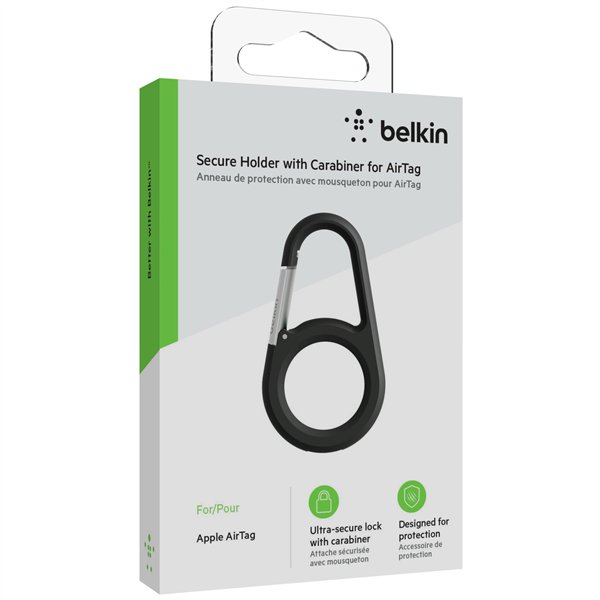 Belkin gancio sicurezza carabina Apple AirTag, nero MSC008btBK