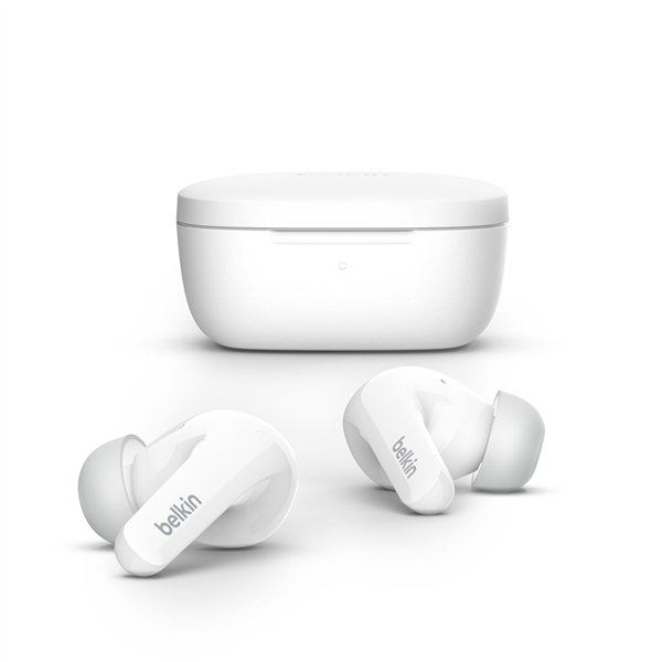 Belkin Soundform Flow ANC In-Ear cuffia wireless bian. AUC006BTWH