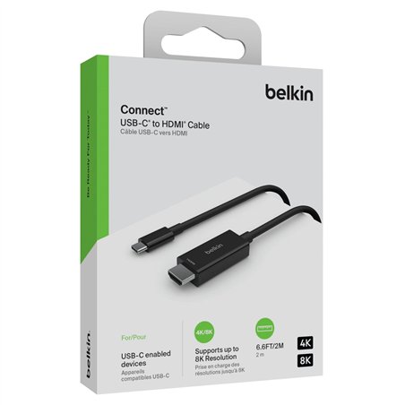Belkin USB-C su HDMI 2.1 cavo 2m, nero AVC012bt2MBK
