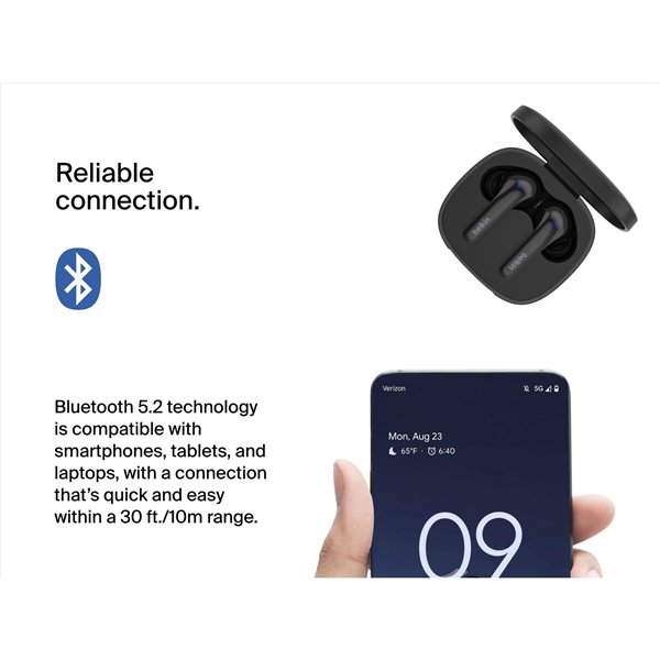 Belkin SoundForm Motion True Wireless In-Ear, nero AUC010btBK