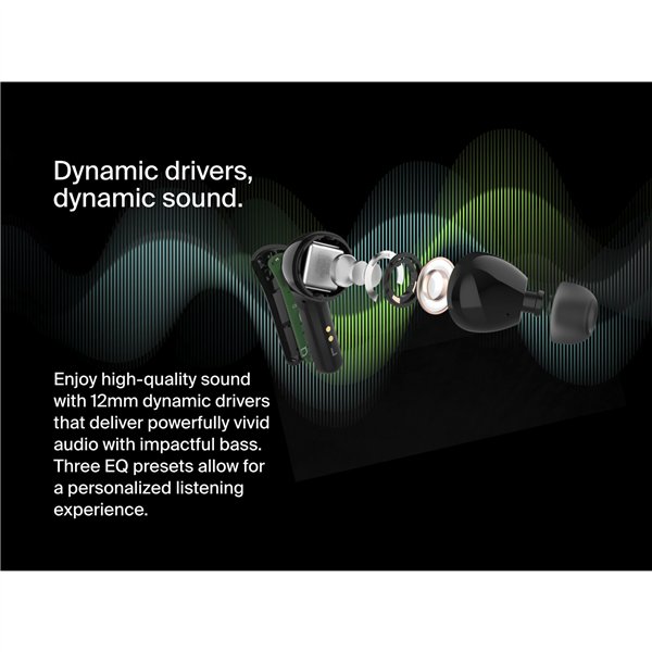 Belkin SoundForm Motion True Wireless In-Ear, nero AUC010btBK