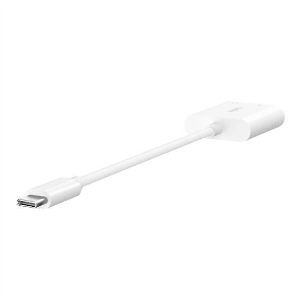 Belkin RockStar 3,5mm adatt.ric. audio e USB-C bianco NPA004btWH