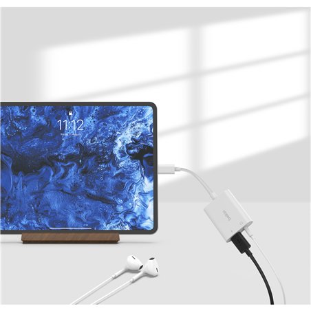 Belkin RockStar 3,5mm adatt.ric. audio e USB-C bianco NPA004btWH