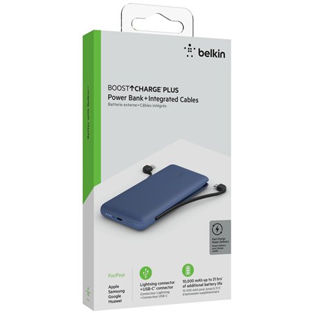 Belkin Power Bank 18W 10.000mAh USB-C+Light.cav.blau BPB006BTBLU