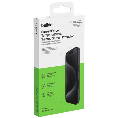 Belkin Screenforce Tempered Gl. antibatt. iPhone 15 Pro OVA137ZZ