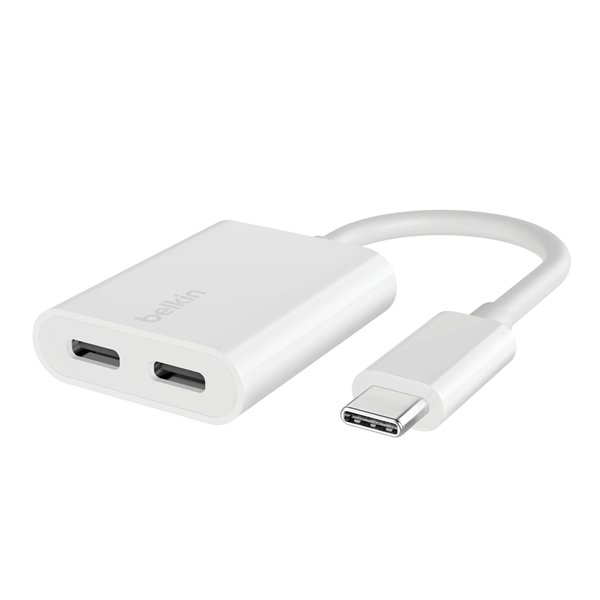 Belkin RockStar USB-C Audio e adatt. ricar, bian. F7U081btWH