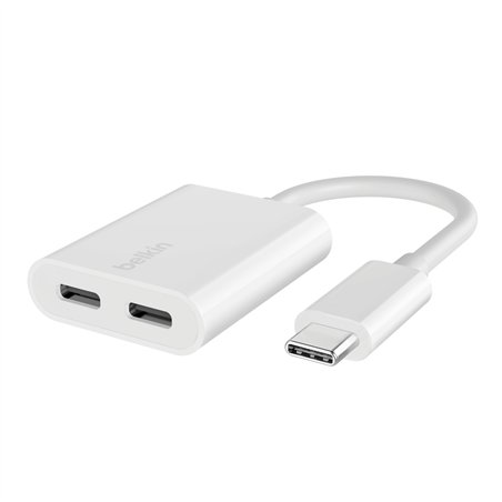 Belkin RockStar USB-C Audio e adatt. ricar, bian. F7U081btWH
