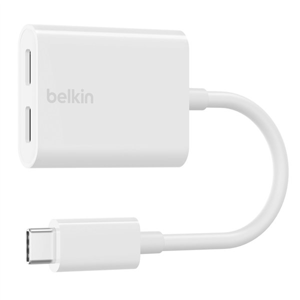 Belkin RockStar USB-C Audio e adatt. ricar, bian. F7U081btWH