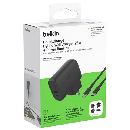 Belkin BOOST Charge ibrido Dual caricab.+Powerbk.BPZ003bt1MBK-B6