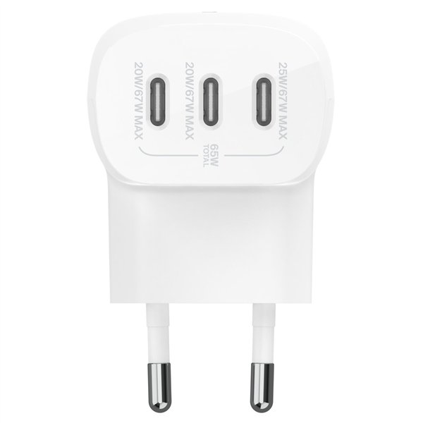Belkin BOOST Charge USB-C 67W 3 x USB-C, PPS, bian. WCC002vfWH