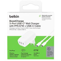 Belkin BOOST Charge USB-C 67W 3xUSB-C + cavo WCC002vf2MWH-B6 2