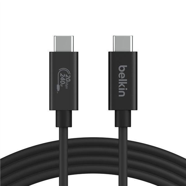 Belkin USB4 cavo USB-C/USB-C 2m 240W, 20Gbit/s, ne. INZ004bt2MBK