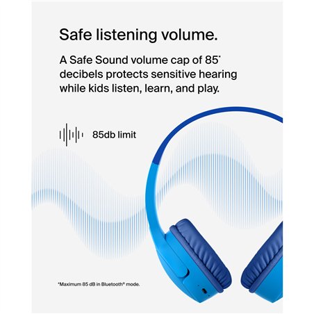 Belkin Soundform Mini-On-Ear per bamb. BT USB-C blu AUD002btBLV3