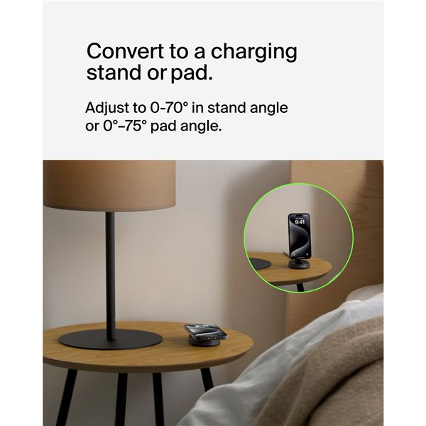 Belkin BOOST Charge Pro Qi2 15W staz. ric. mag. nero WIA008btBK