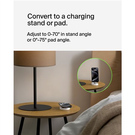 Belkin BOOST Charge Pro Qi2 15W staz. ric. mag. bian. WIA008btWH