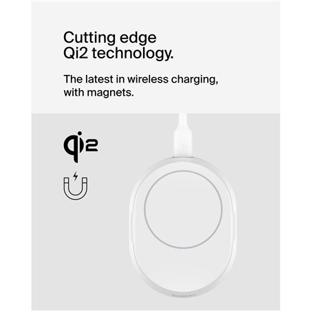 Belkin BOOST Charge Pro Qi2 15W staz. ric. mag. bian. WIA008btWH