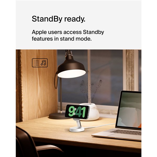 Belkin BOOST Charge Pro Qi2 15W staz. ric. mag. bian. WIA008btWH