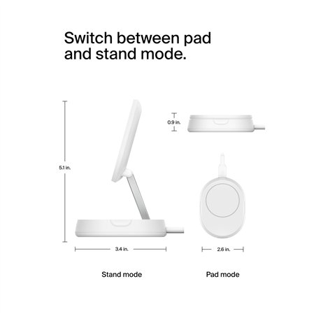 Belkin BOOST Charge Pro Qi2 15W staz. ric. mag. bian. WIA008btWH
