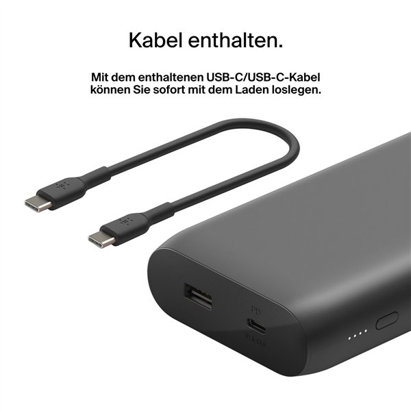 Belkin BOOST Charge 3 Port Lapt. 20.000mAh 65W USB-C/A BPB020btBK