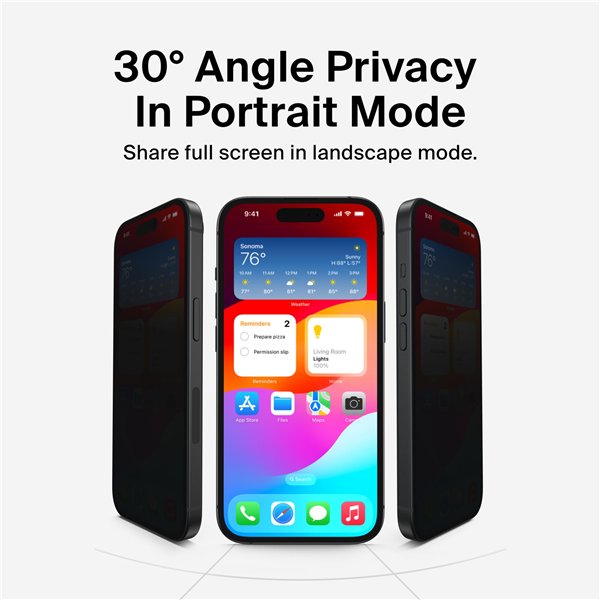 Belkin ScreenForce InvisiGlassAM Privacy 16/15Plus 14 ProMax