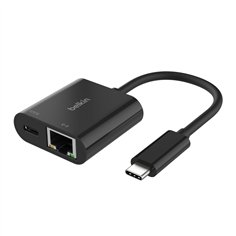 Belkin Connect USB-C Ethernet adatt. 100W PD nero INC019btBK