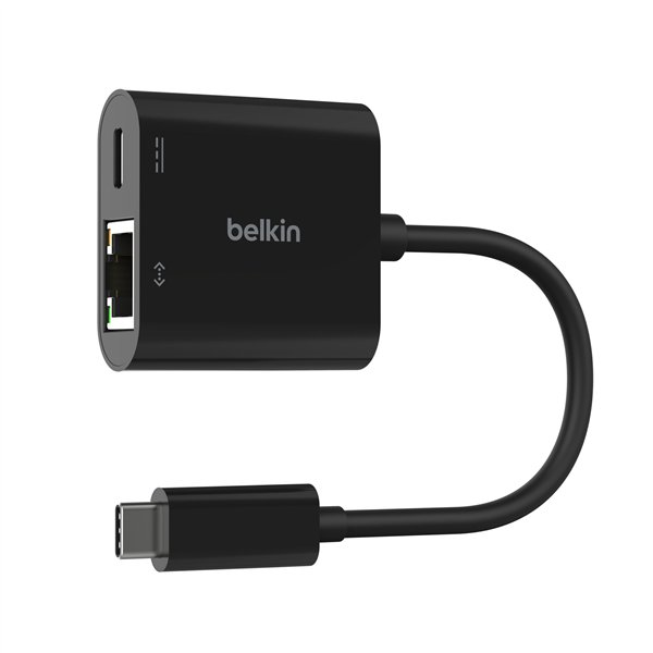 Belkin Connect USB-C Ethernet adatt. 100W PD nero INC019btBK