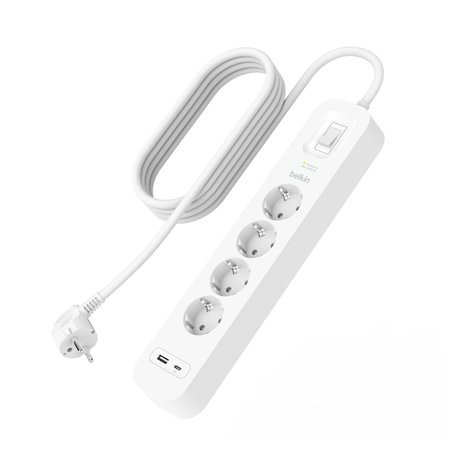Belkin presa multipla 4 prese USB-A+C,525J,18W,2m SRB001vf2MV2