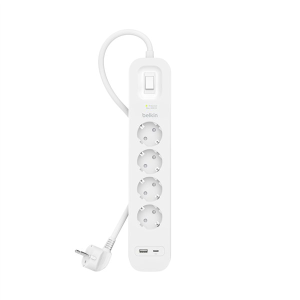 Belkin presa multipla 4 prese USB-A+C,525J,18W,2m SRB001vf2MV2