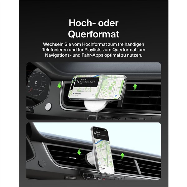 Belkin caricab. magnet.wirel. p. auto  Qi2(15W),con aliment. 20W