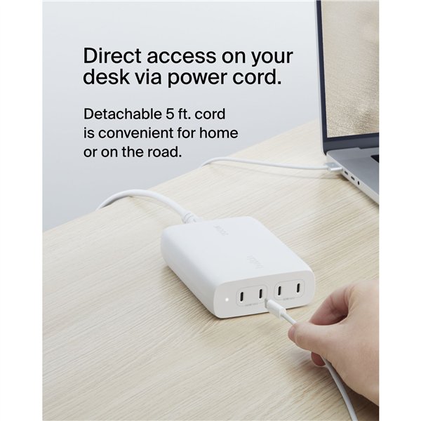 Belkin BOOST Charge PRO 200Watt 4 port.USB-C GaN car. WCH015vfWH