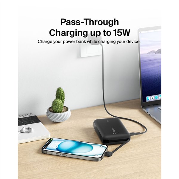Belkin BOOST powerbank ric. 20W 10.000mAh USB-C nero BPB021hqBK