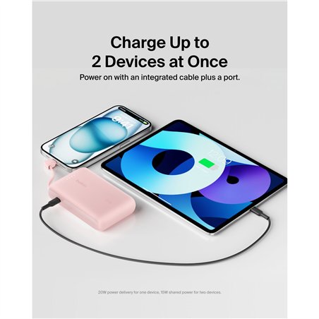 Belkin BOOST powerbank ric. 20W 10.000mAh USB-C rosa  BPB021hqPK
