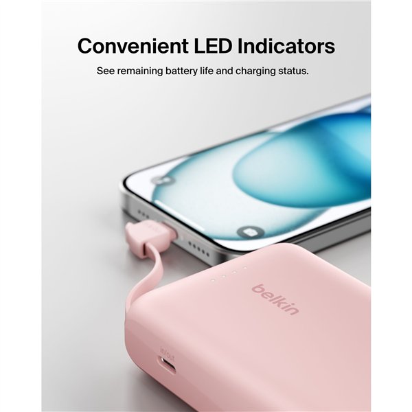 Belkin BOOST powerbank ric. 20W 10.000mAh USB-C rosa  BPB021hqPK