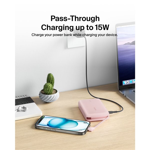 Belkin BOOST powerbank ric. 20W 10.000mAh USB-C rosa  BPB021hqPK