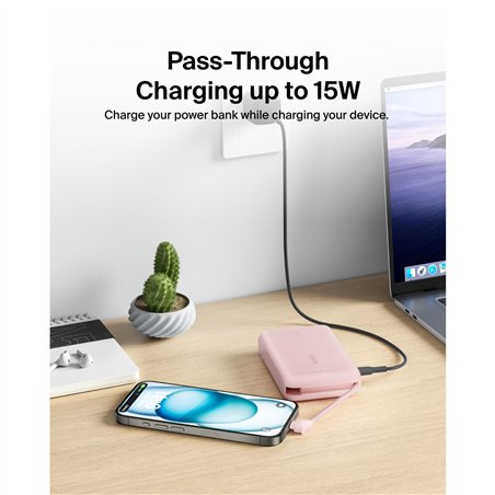 Belkin BOOST powerbank ric. 20W 10.000mAh USB-C rosa  BPB021hqPK