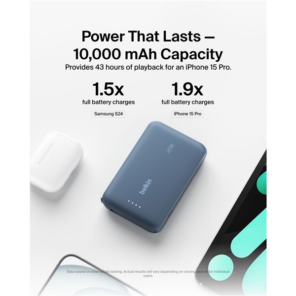 Belkin BOOST powerbank ric. 20W 10.000mAh USB-C blu BPB021hqBL