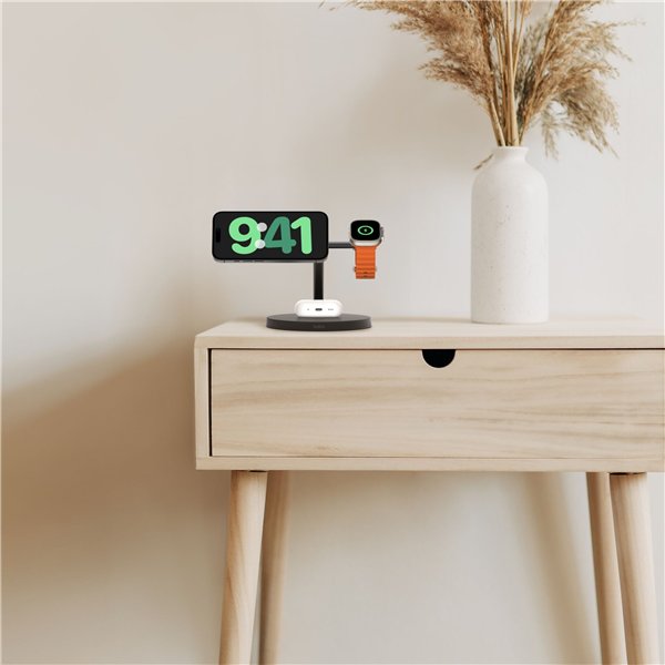 Belkin BOOST CHARGE PRO Qi2 3in1 staz.ric.magn.15W sw. WIZ032kqBK