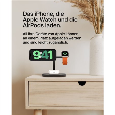 Belkin BOOST CHARGE PRO Qi2 3in1 staz.ric.magn.15W sw. WIZ032kqBK