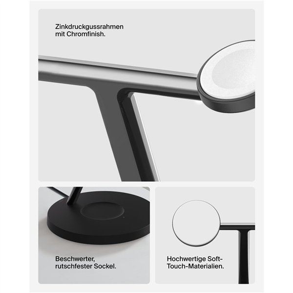 Belkin BOOST CHARGE PRO Qi2 3in1 staz.ric.magn.15W sw. WIZ032kqBK