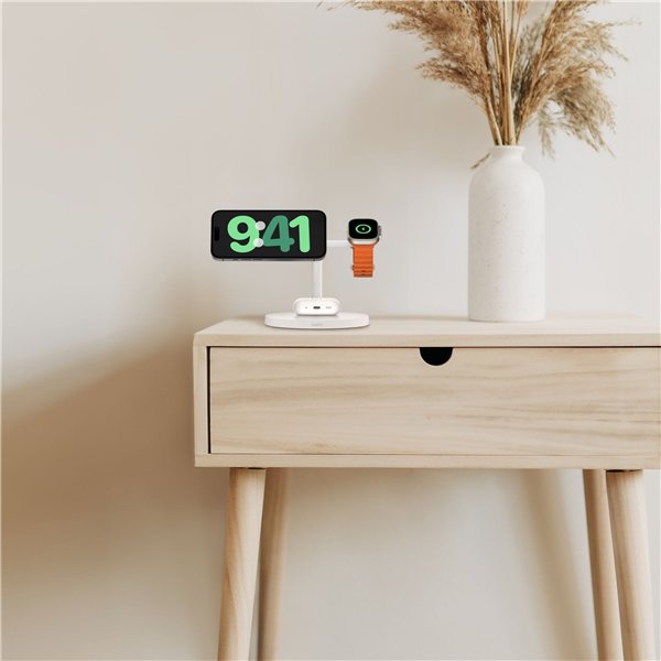 Belkin BOOST CHARGE PRO Qi2 3in1 staz.ric.mag. 15W bi. WIZ032kqWH