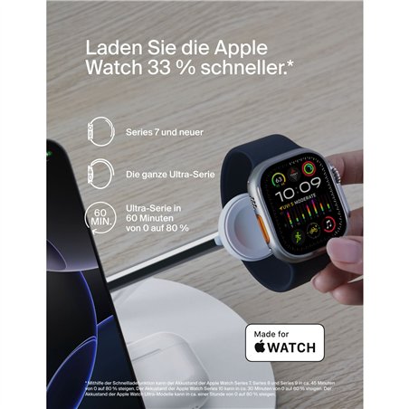 Belkin BOOST CHARGE PRO Qi2 3in1 staz.ric.mag. 15W bi. WIZ032kqWH