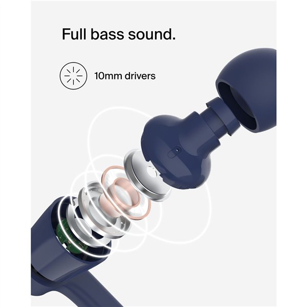 Belkin Rockstar In Ear cuffia cavo, USB-C, blu G3H0002hqBLV2