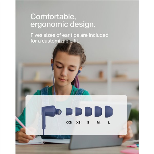 Belkin Rockstar In Ear cuffia cavo, USB-C, blu G3H0002hqBLV2