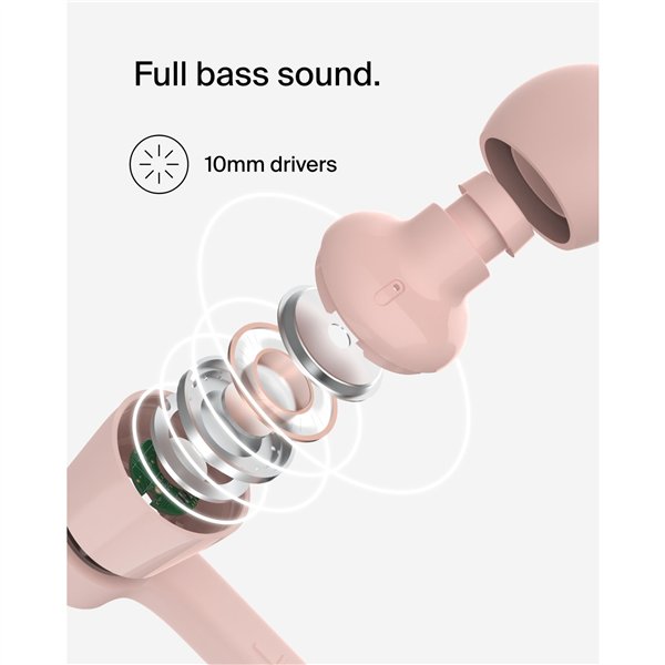 Belkin Rockstar In Ear cuffia cavo, USB-C, rosa G3H0002hqPKV2