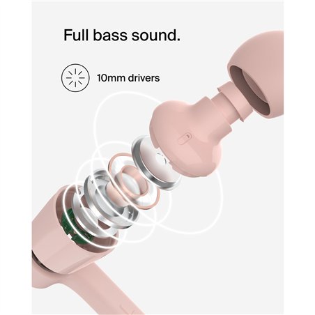 Belkin Rockstar In Ear cuffia cavo, USB-C, rosa G3H0002hqPKV2