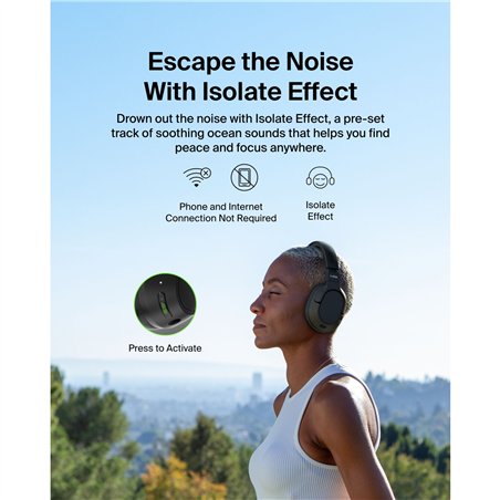 Belkin Soundform Isolate cuffie senza fili, nero AUD008hqBK