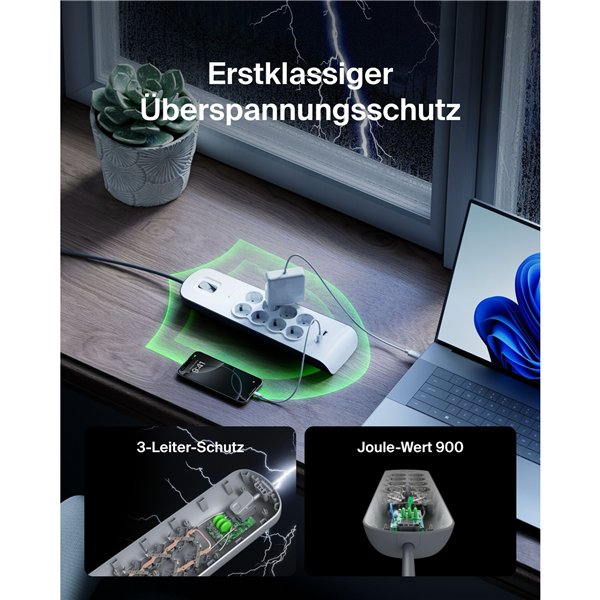 Belkin presa multipla 8 prese 2 metri cavo alim. BSV804vf2M-V2